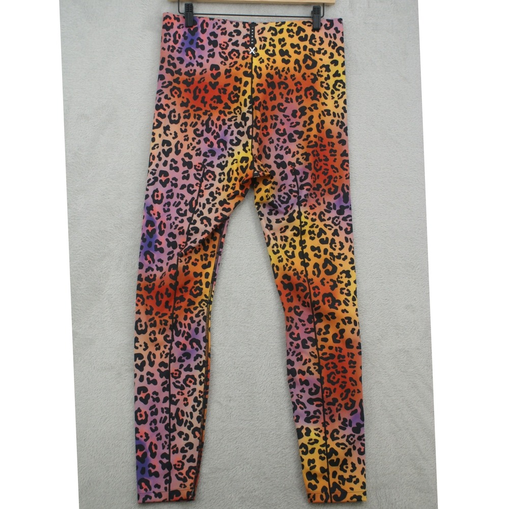 Savage X Fenty Hotline Leggings XL Rainbow Leopard High Waist Rihanna Animal